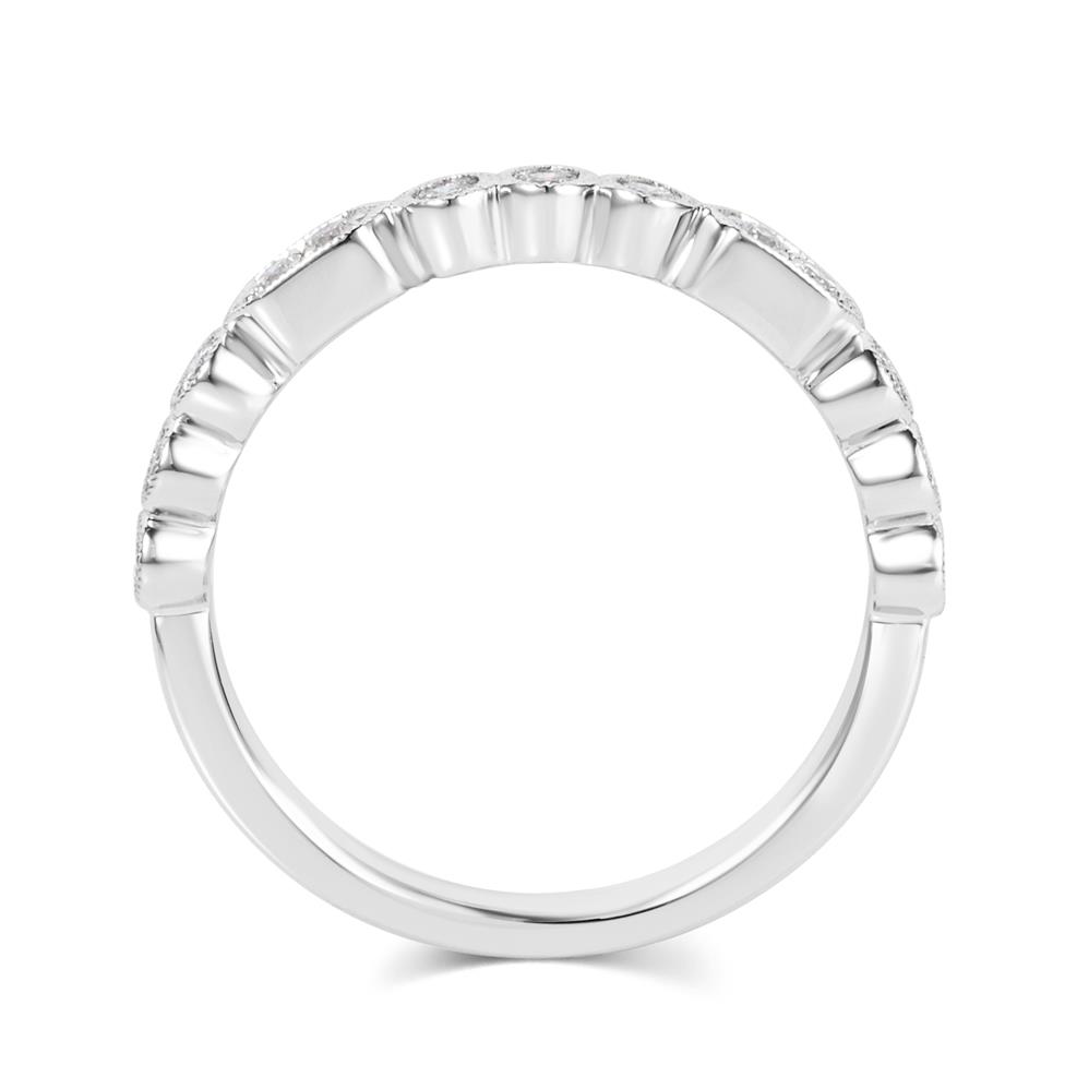 Platinum Vintage Style Diamond Half Eternity Ring 0.22ct Thumbnail Image 2