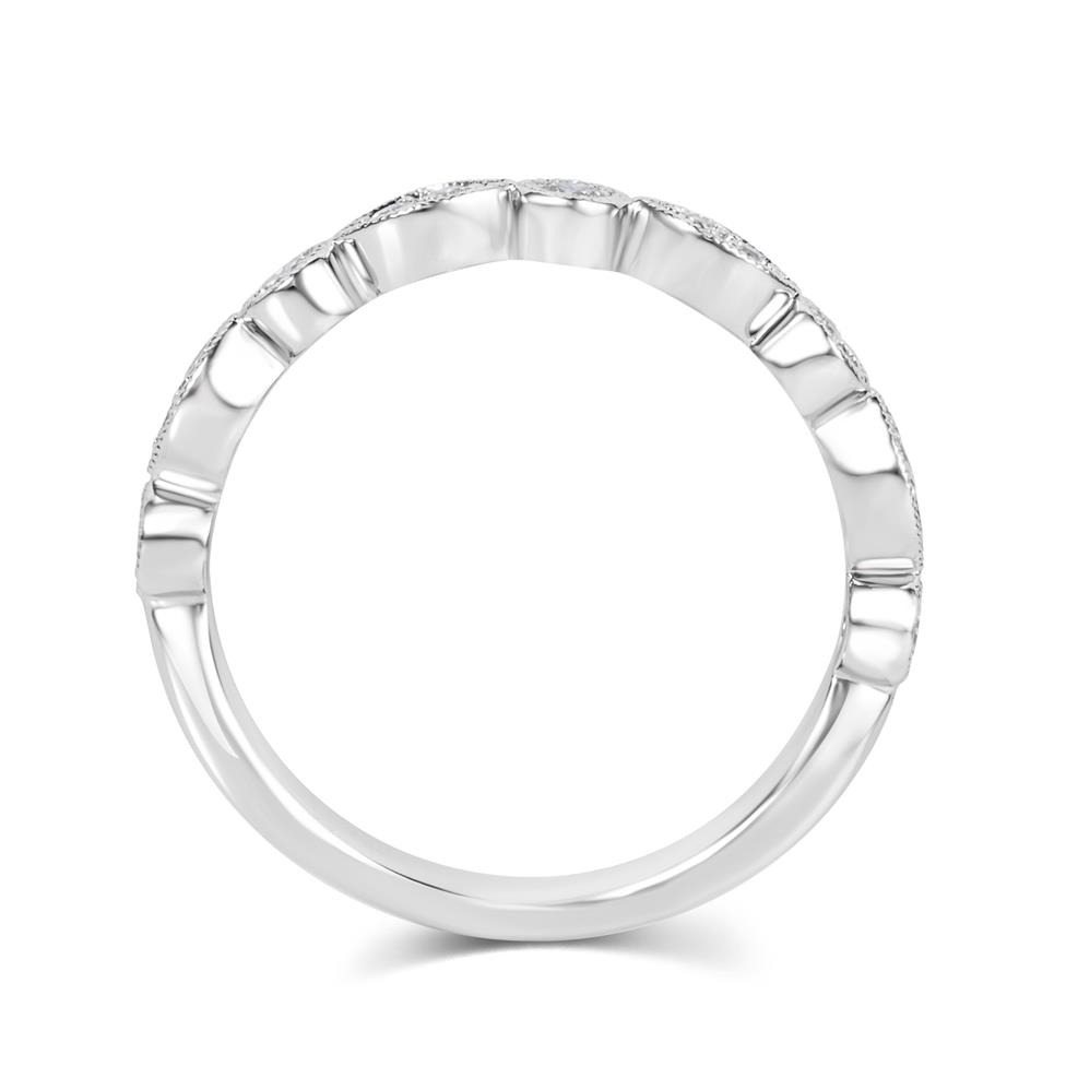 Platinum Vintage Style Diamond Half Eternity Ring 0.30ct Thumbnail Image 2