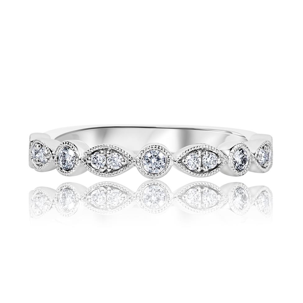 Platinum Vintage Style Diamond Half Eternity Ring 0.30ct Thumbnail Image 1
