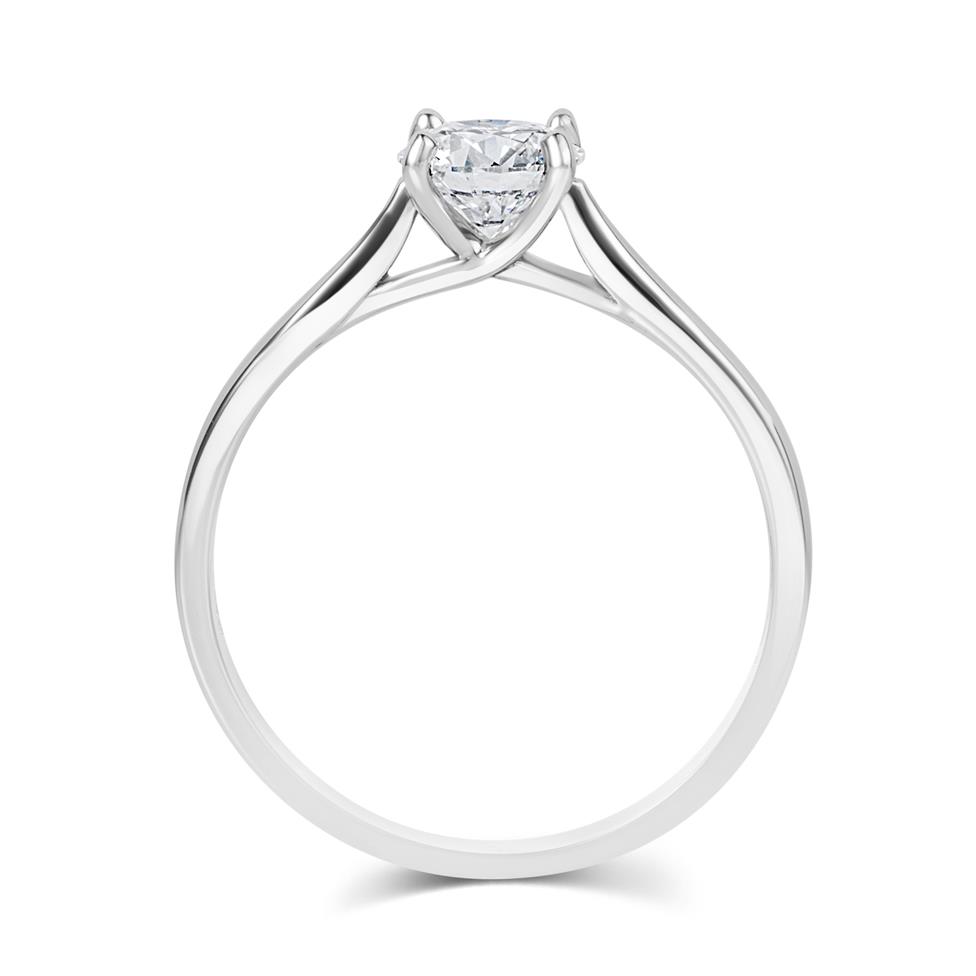 Platinum Diamond Solitaire Engagement Ring 0.70ct Thumbnail Image 3