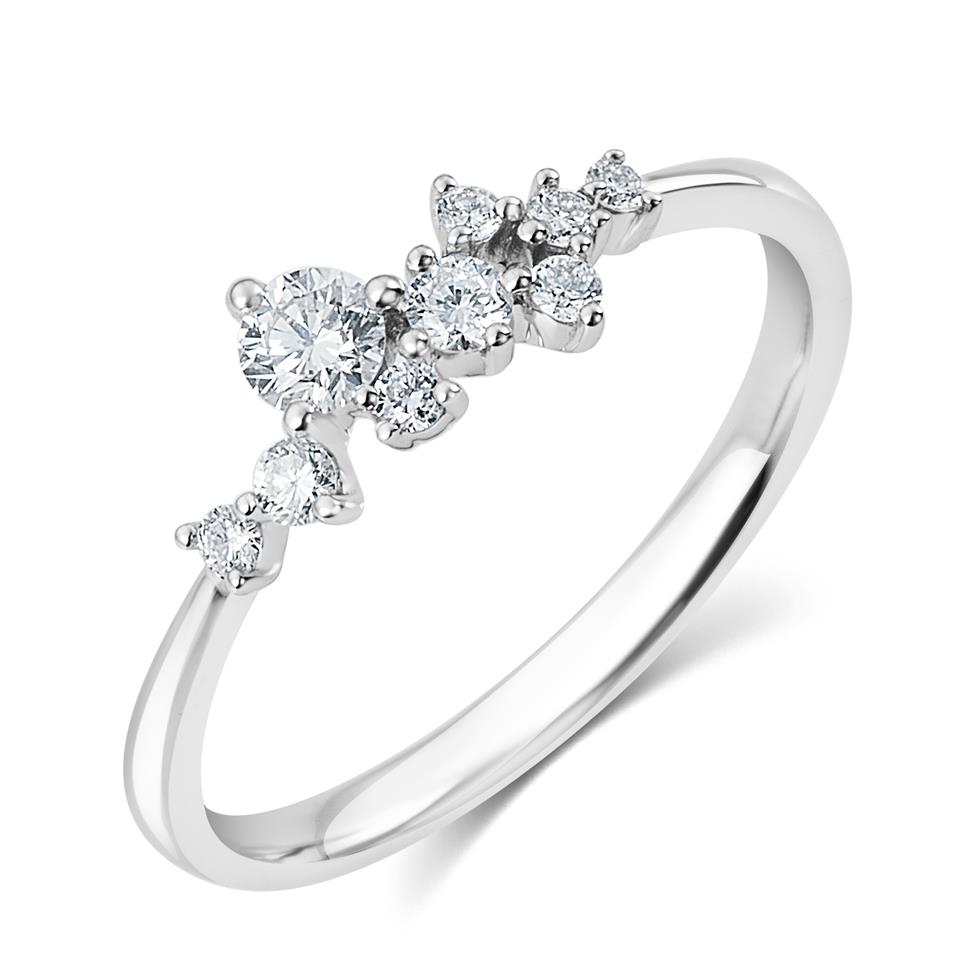 Stardust 18ct White Gold Diamond Dress Ring 0.26ct Thumbnail Image 0