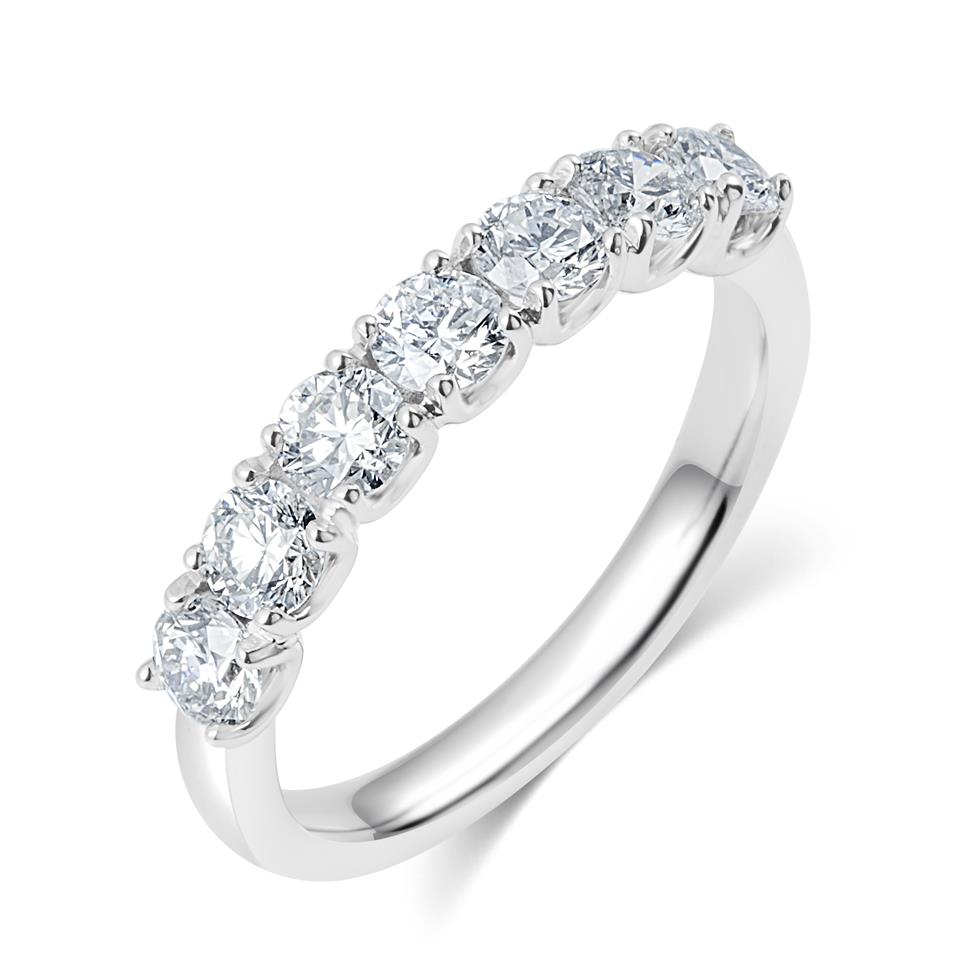 Platinum Diamond Half Eternity Ring 1.05ct Thumbnail Image 0
