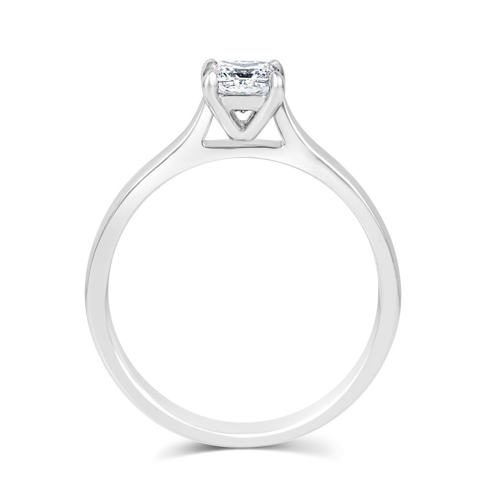 Platinum Classic Design Princess Cut Diamond Solitaire Engagement Ring 0.40ct Thumbnail Image 2