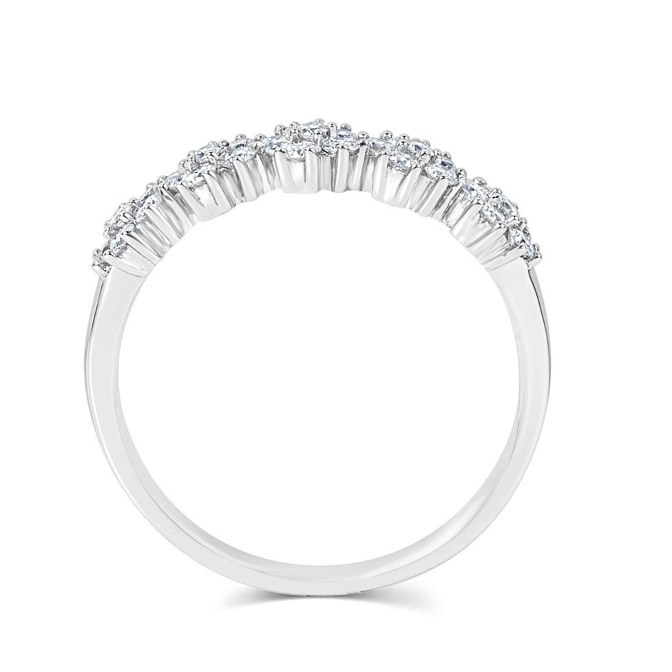 18ct White Gold Flower Design Diamond Dress Ring 0.45ct
 Thumbnail Image 3