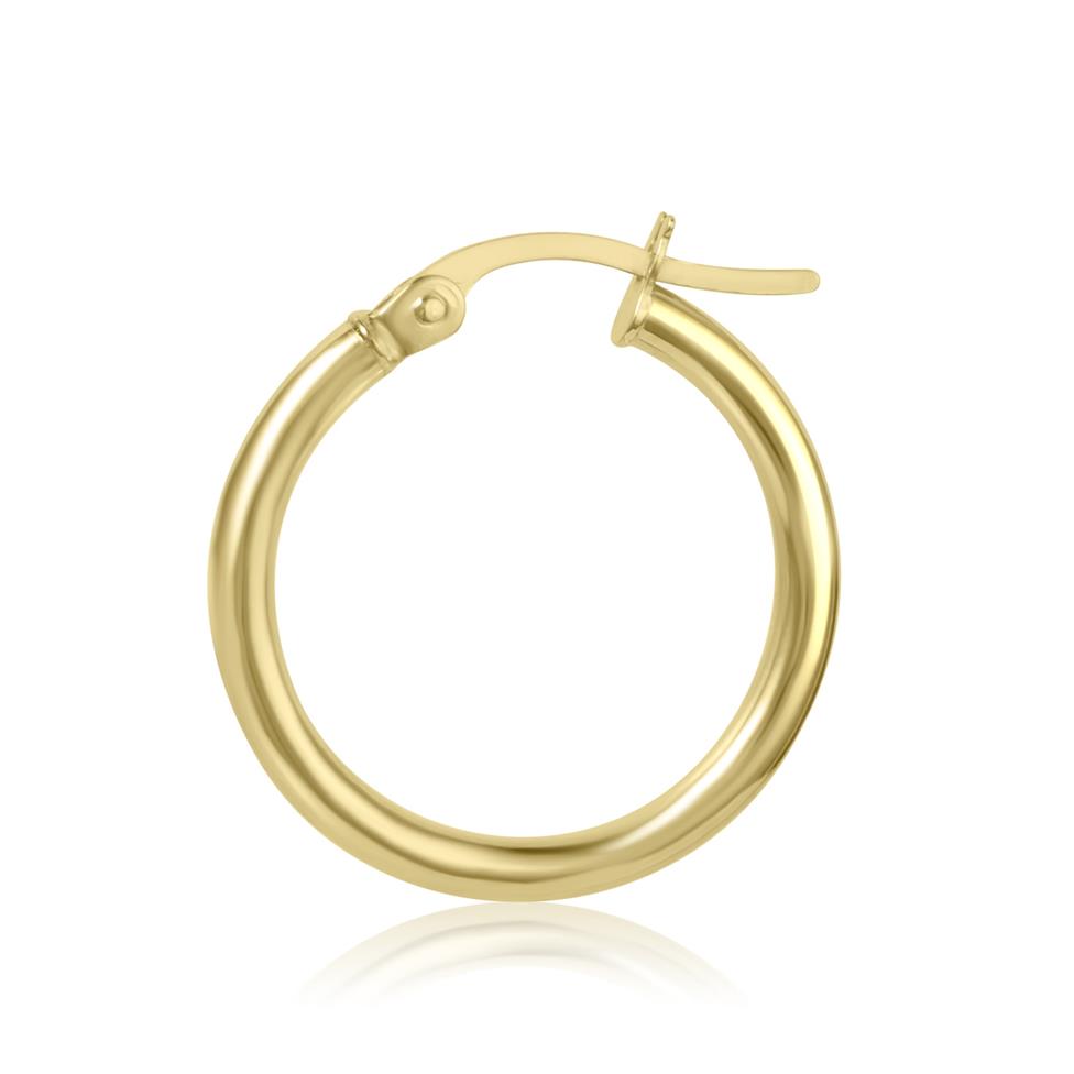 18ct Yellow Gold Hoop Earrings 18mm Thumbnail Image 2