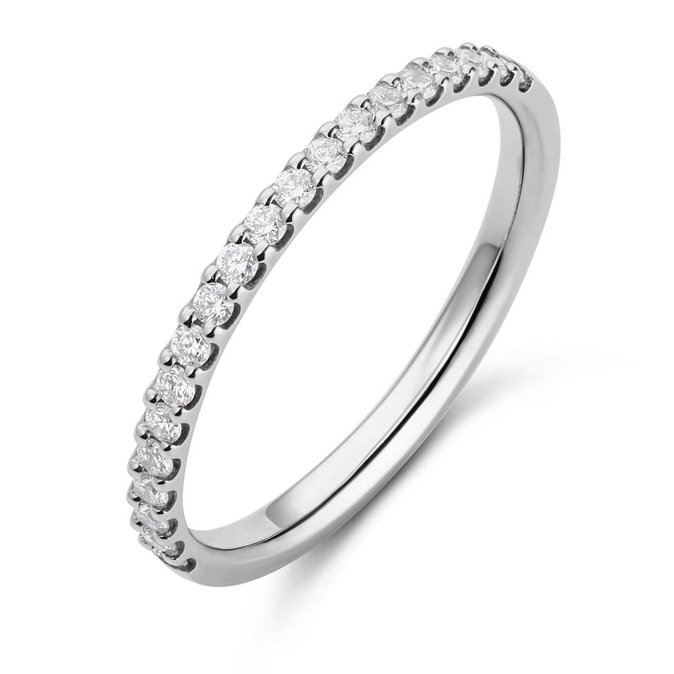 Platinum Diamond Half Eternity Ring 0.23ct Thumbnail Image 0