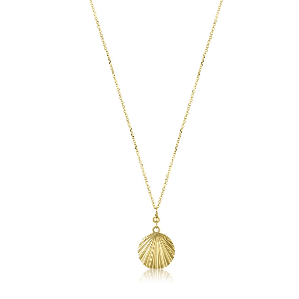 18ct Yellow Gold Shell Design Necklace Thumbnail Image 0