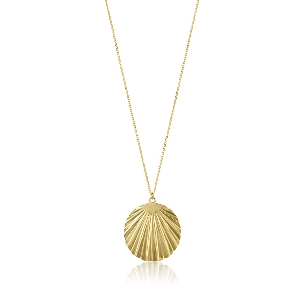18ct Yellow Gold Shell Design Necklace Thumbnail Image 0