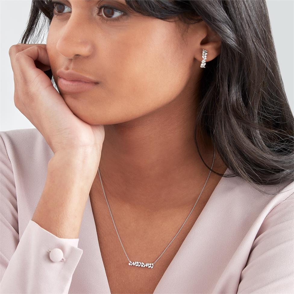 Stardust 18ct White Gold Diamond Necklace 0.48ct Thumbnail Image 1