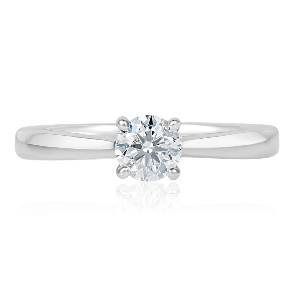 Platinum Diamond Solitaire Engagement Ring 0.40ct Thumbnail Image 1