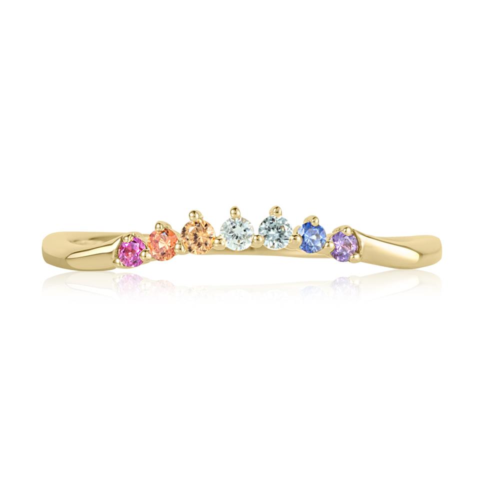 Samba 18ct Yellow Gold Rainbow Sapphire Dress Ring Thumbnail Image 2