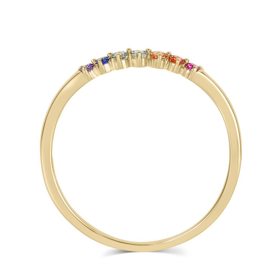 Samba 18ct Yellow Gold Rainbow Sapphire Dress Ring Thumbnail Image 3