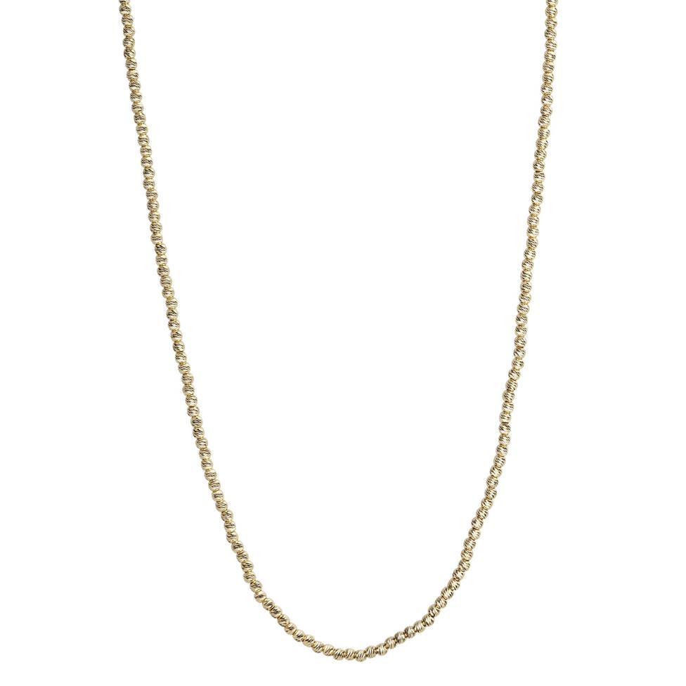 18ct Yellow Gold Faceted Bead Detail Necklace Thumbnail Image 0