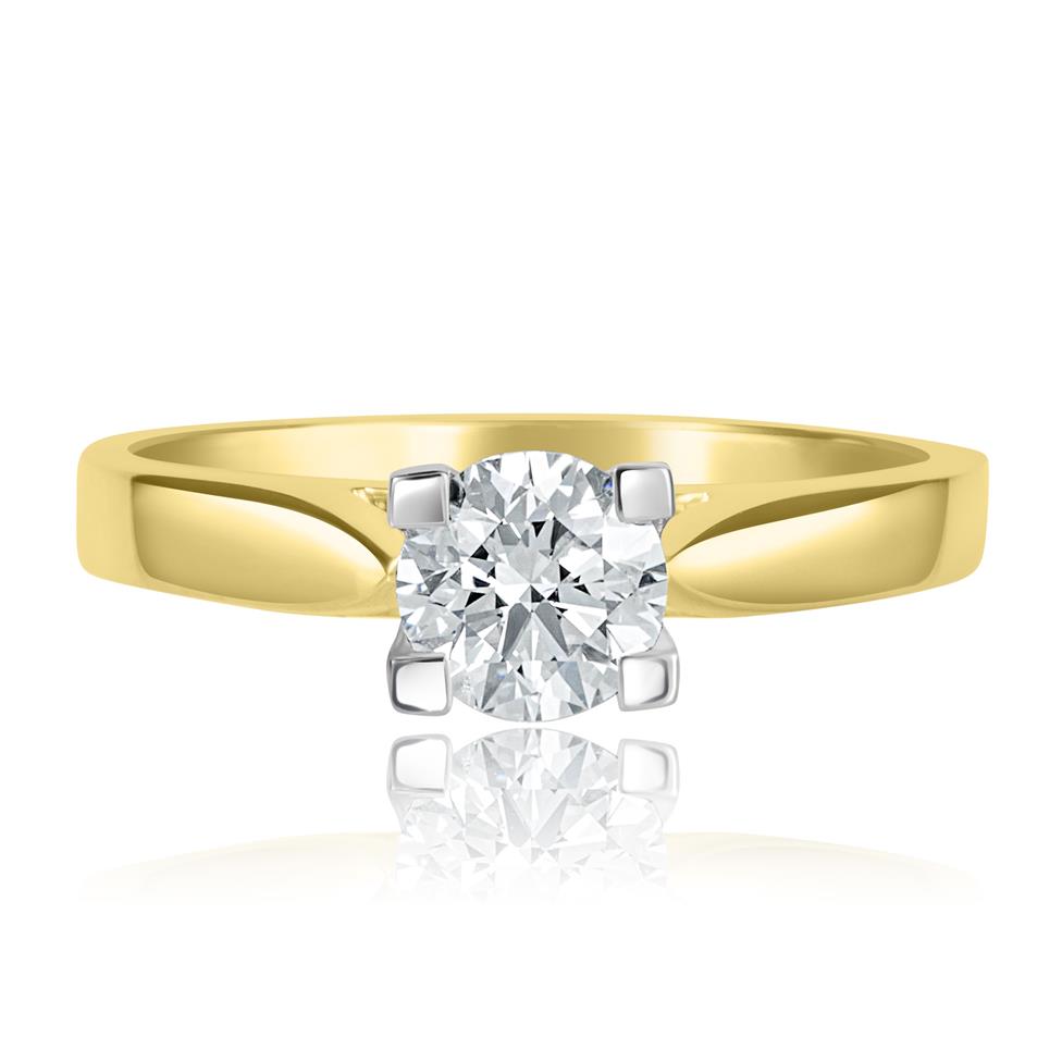 18ct Yellow Gold Diamond Solitaire Engagement Ring 0.70ct Thumbnail Image 1
