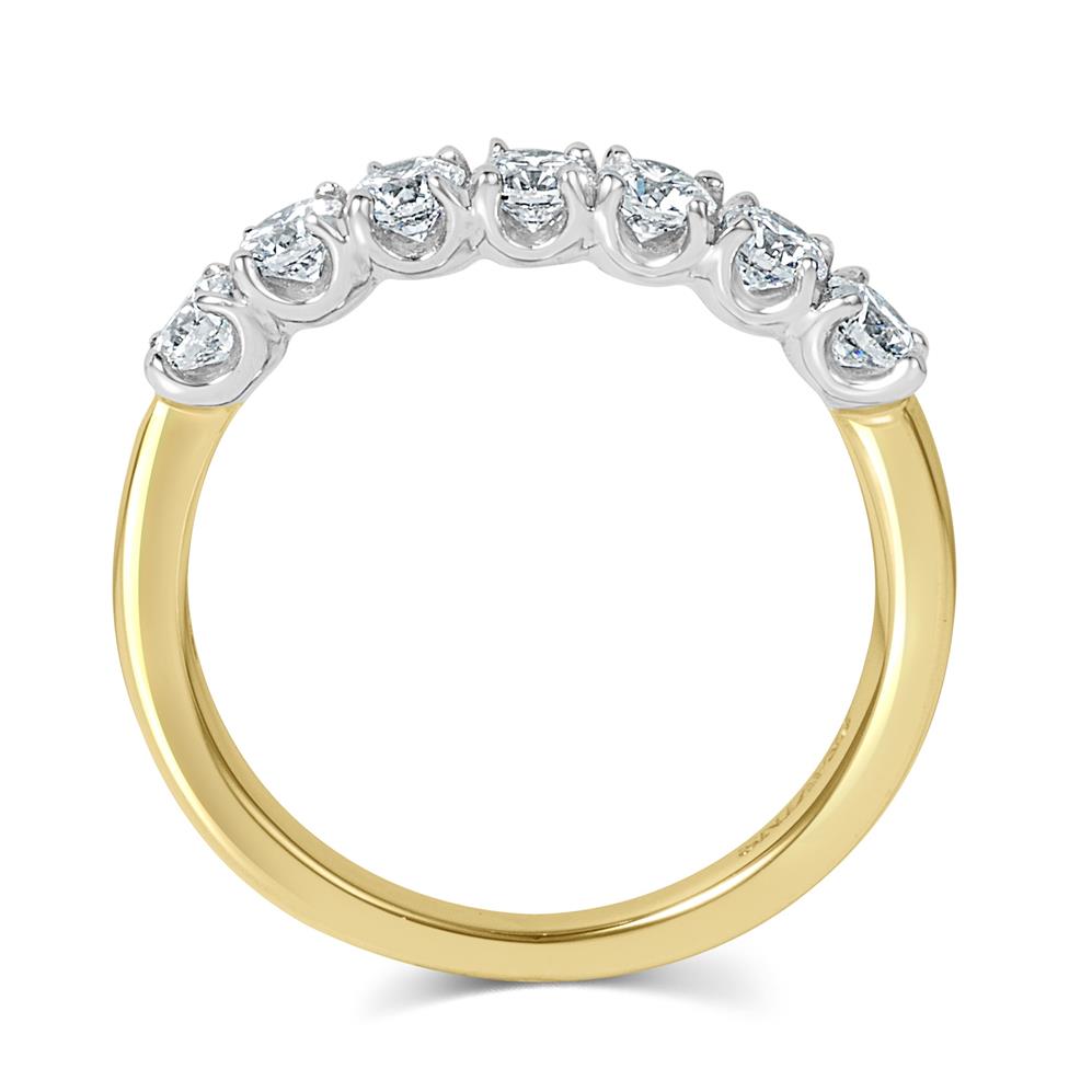 18ct Yellow Gold Diamond Seven Stone Eternity Ring 0.70ct Thumbnail Image 2