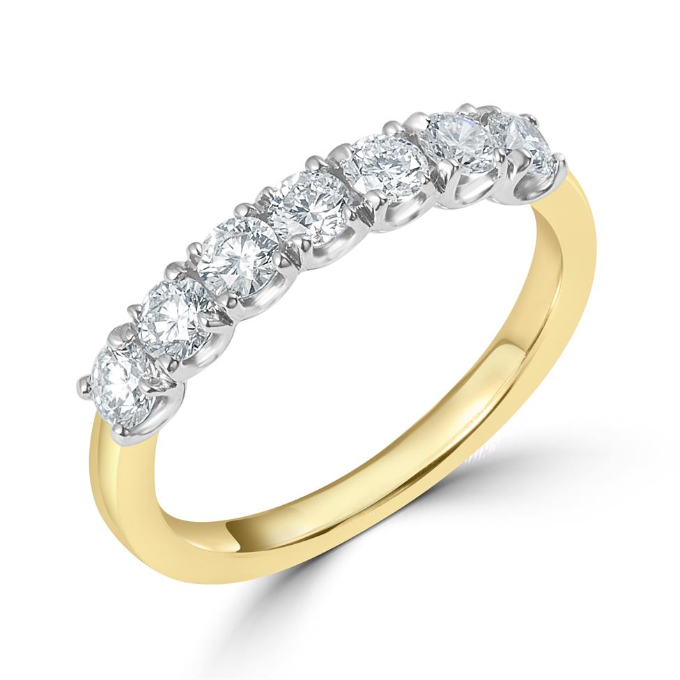 18ct Yellow Gold Diamond Seven Stone Eternity Ring 0.70ct Thumbnail Image 0