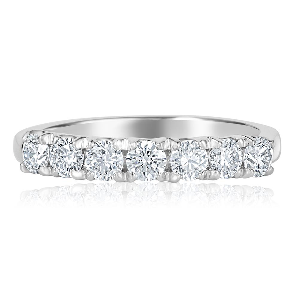 Platinum Diamond Seven Stone Eternity Ring 0.70ct Thumbnail Image 2