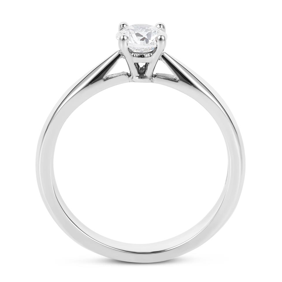 Platinum Classic Design Diamond Solitaire Engagement Ring 0.40ct Thumbnail Image 3