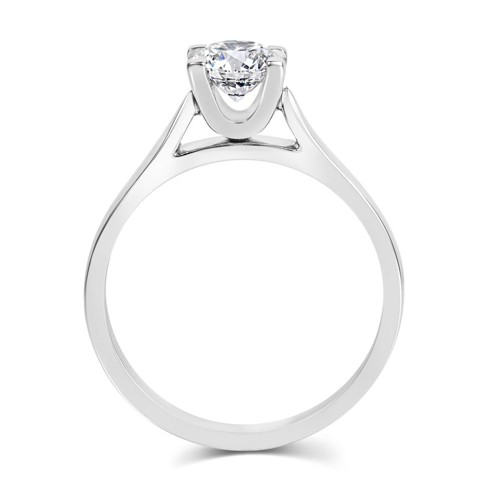 Platinum Diamond Solitaire Engagement Ring 0.70ct Thumbnail Image 2