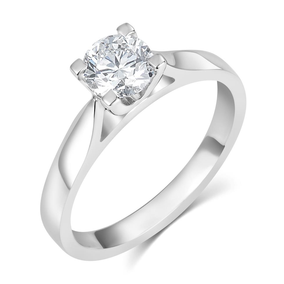 Platinum Diamond Solitaire Engagement Ring 0.70ct Thumbnail Image 0
