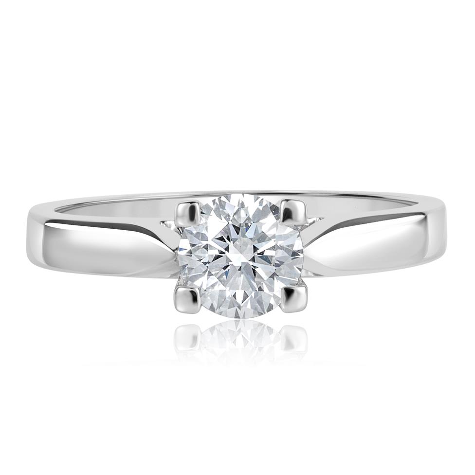 Platinum Diamond Solitaire Engagement Ring 0.70ct Thumbnail Image 1