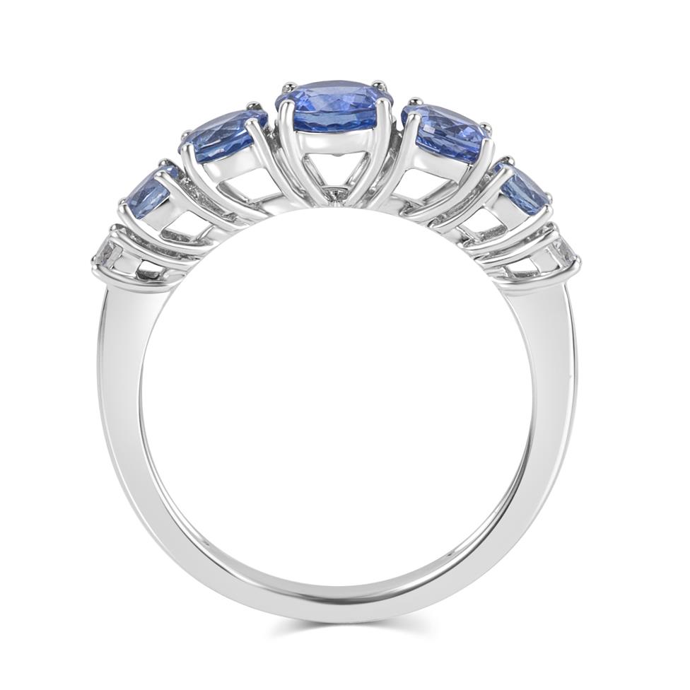Bonbon 18ct White Gold Sapphire and Diamond Dress Ring Thumbnail Image 3