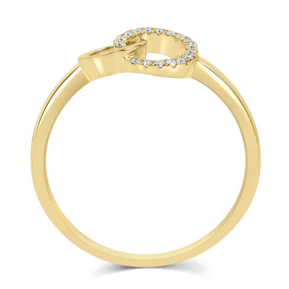 Union 18ct Yellow Gold Diamond Dress Ring 0.06ct Thumbnail Image 3