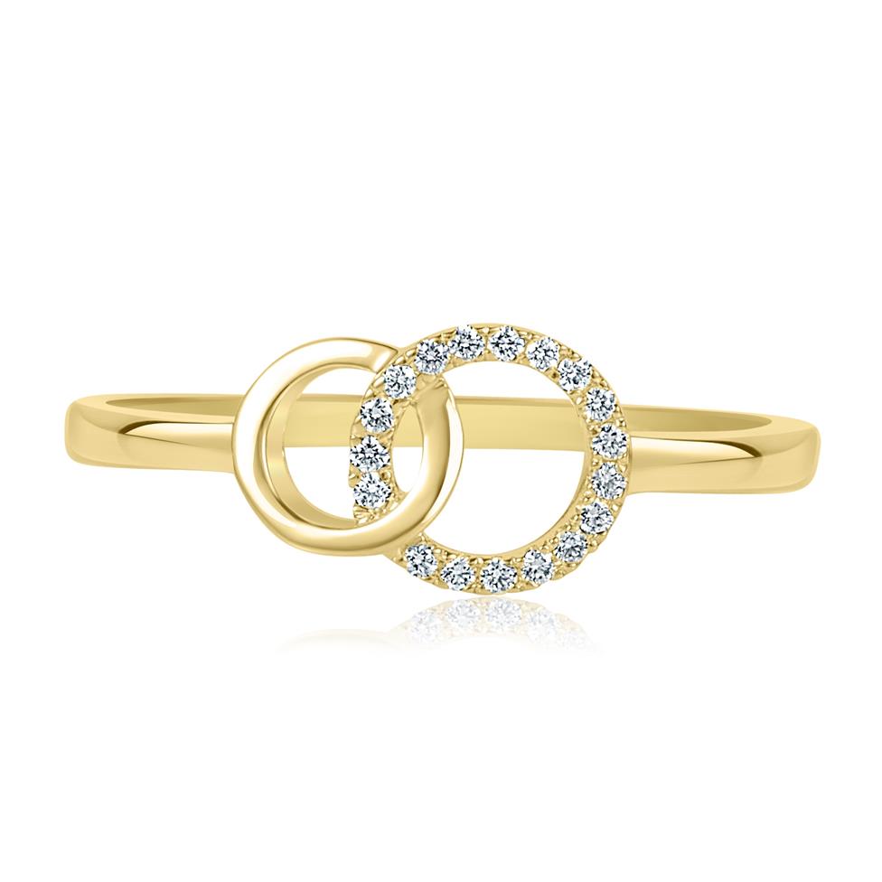 Union 18ct Yellow Gold Diamond Dress Ring 0.06ct Thumbnail Image 2