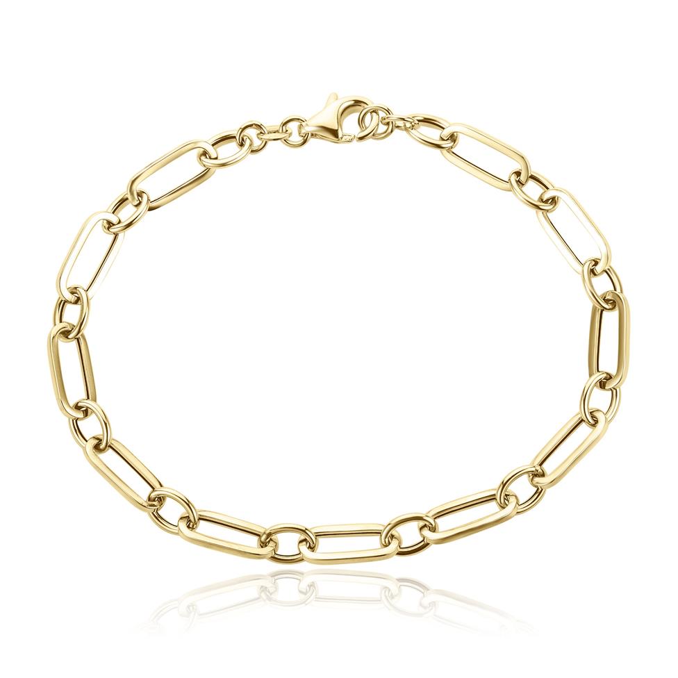 18ct Yellow Gold Paperlink Chain Bracelet Thumbnail Image 0