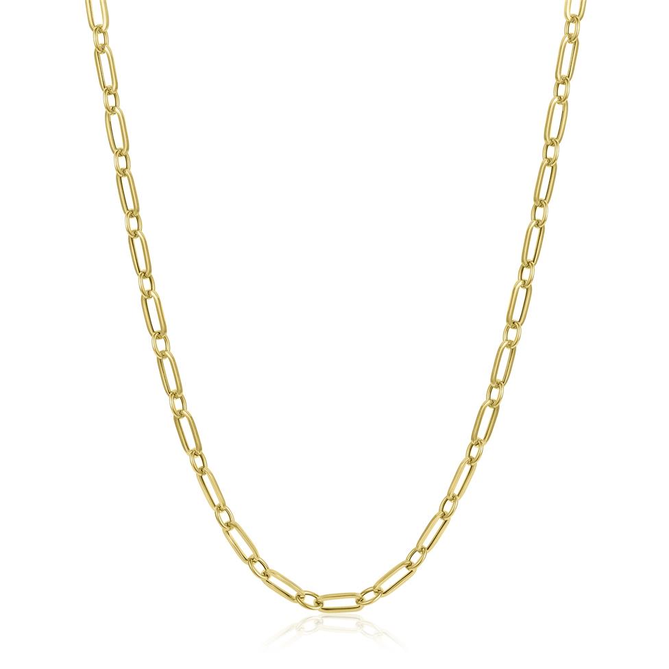 18ct Yellow Gold Paperlink Chain Necklace Thumbnail Image 0