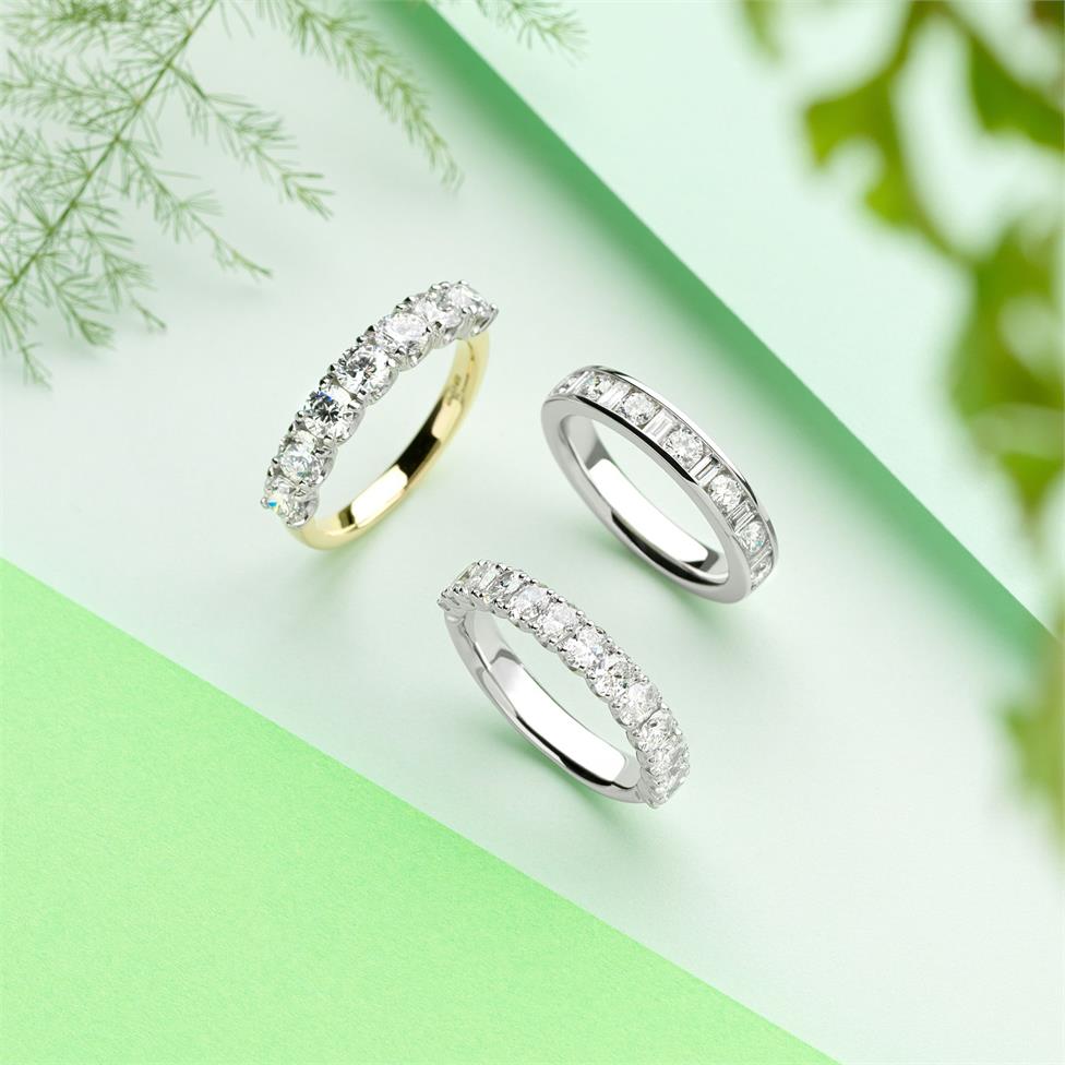 18ct Yellow Gold Diamond Half Eternity Ring 1.65ct Thumbnail Image 2