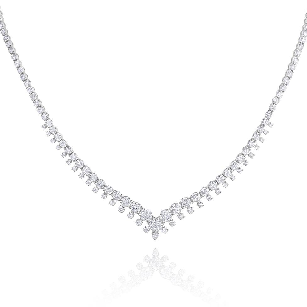 18ct White Gold Diamond Necklace 4.92ct Thumbnail Image 0