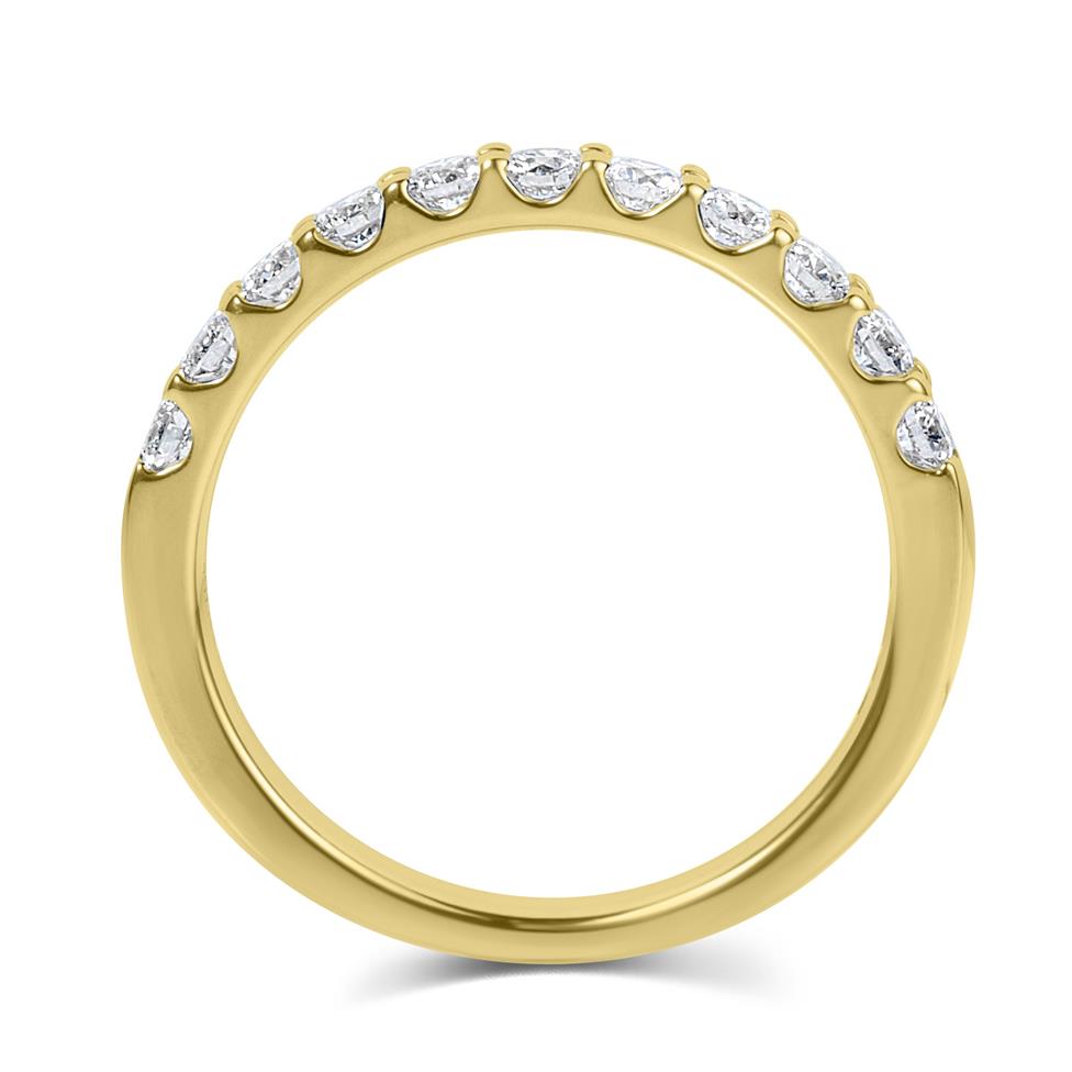 18ct Yellow Gold Diamond Half Eternity Ring 0.50ct Thumbnail Image 2