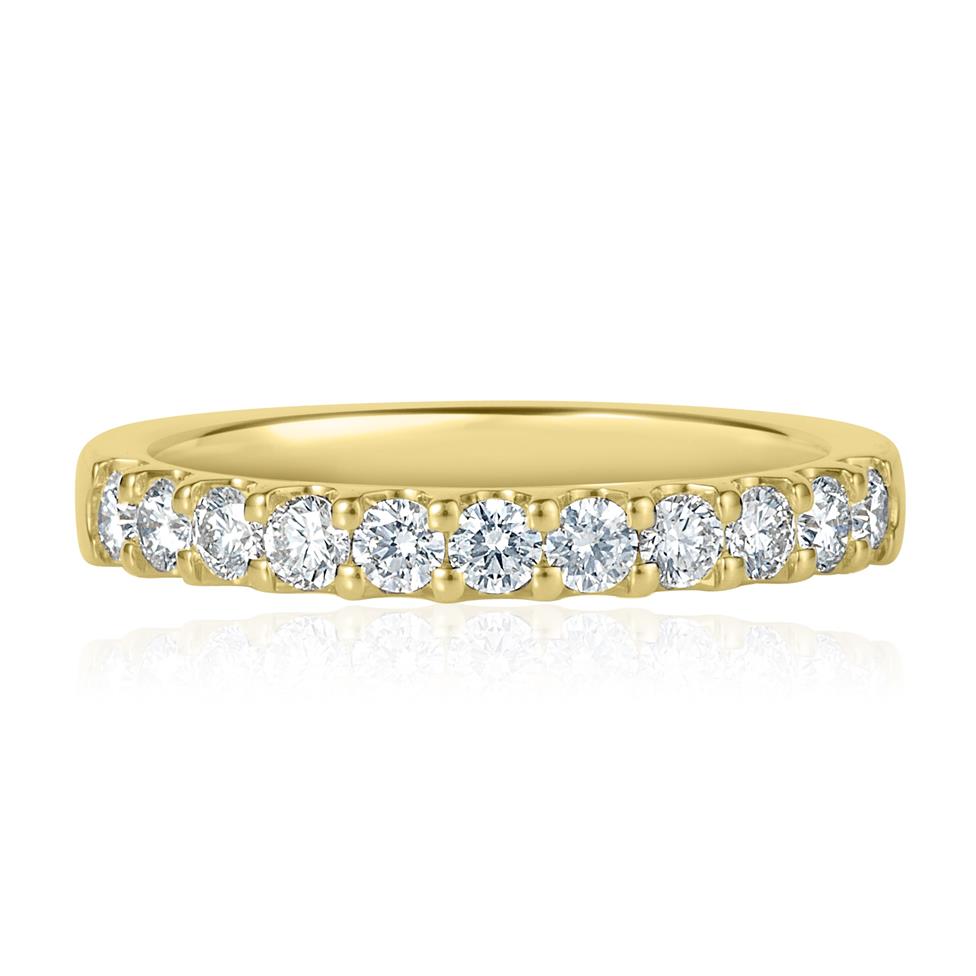 18ct Yellow Gold Diamond Half Eternity Ring 0.50ct Thumbnail Image 1