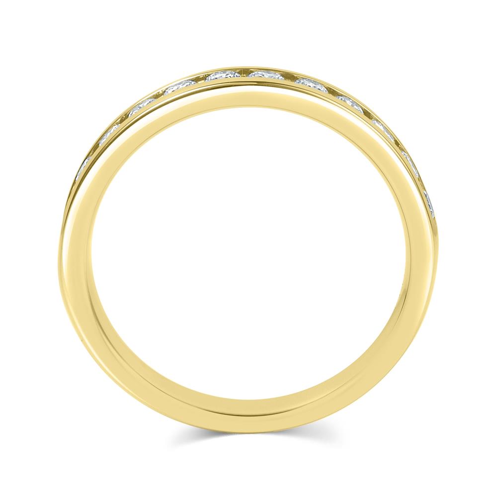 18ct Yellow Gold Diamond Half Eternity Ring 0.50ct Thumbnail Image 2