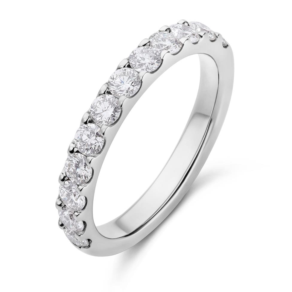 Platinum Diamond Half Eternity Ring 0.80ct Thumbnail Image 0