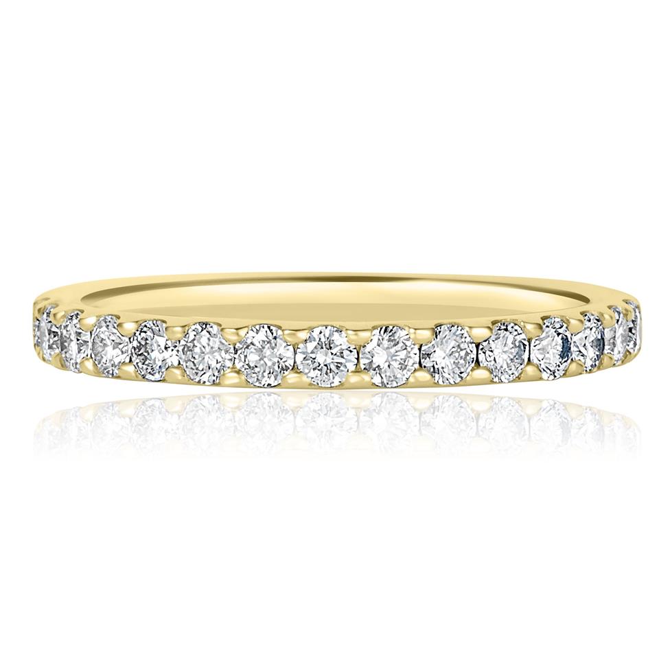 18ct Yellow Gold Diamond Half Eternity Ring 0.50ct Thumbnail Image 1