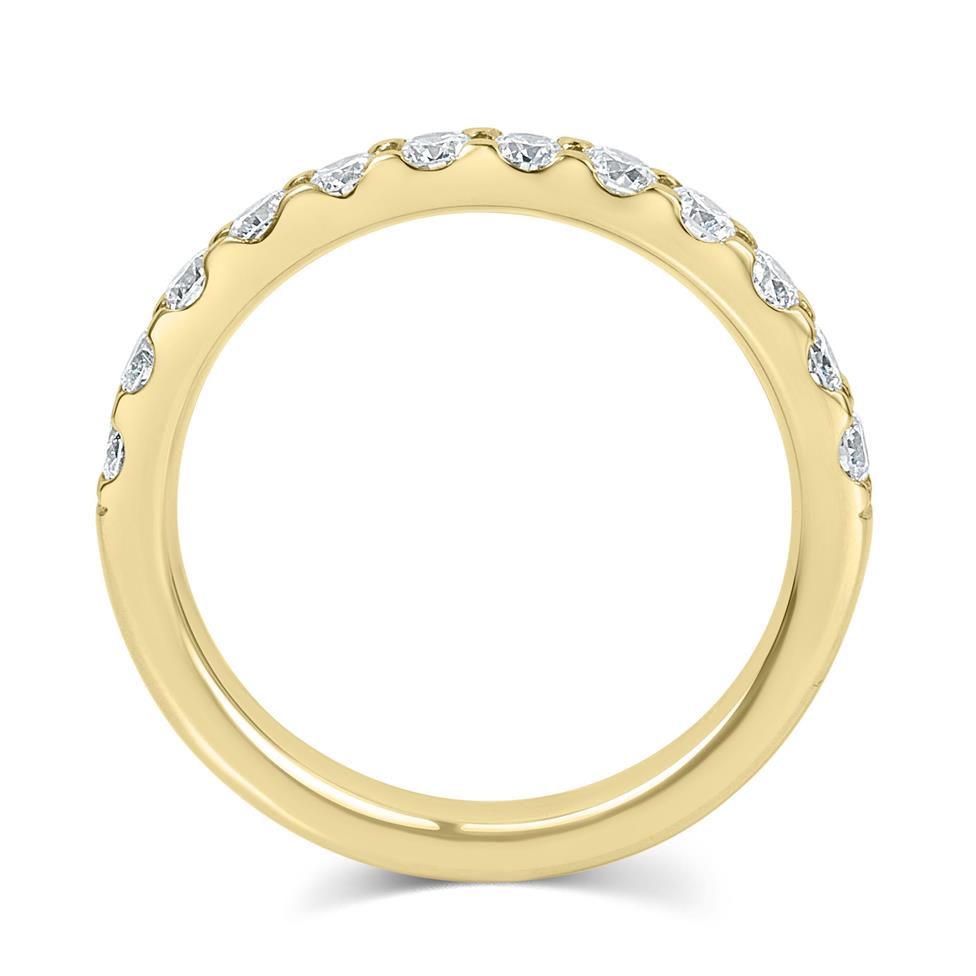 18ct Yellow Gold Diamond Half Eternity Ring 0.70ct Thumbnail Image 3