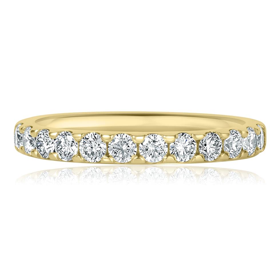 18ct Yellow Gold Diamond Half Eternity Ring 0.70ct Thumbnail Image 2