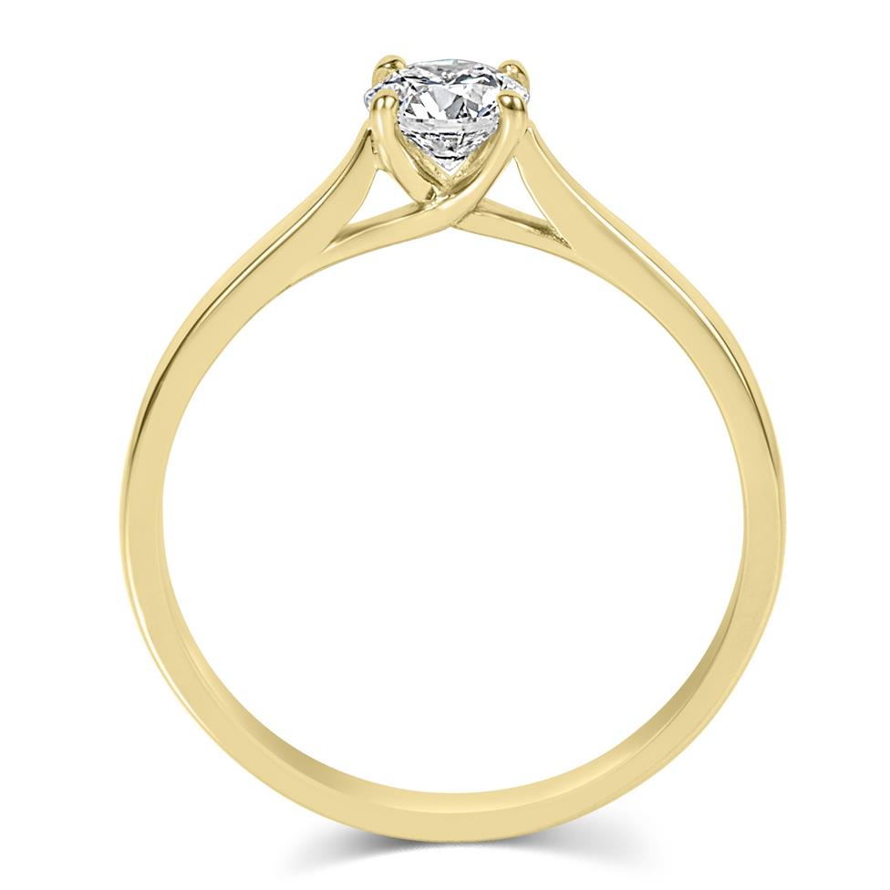18ct Yellow Gold Diamond Solitaire Engagement Ring 0.40ct Thumbnail Image 2