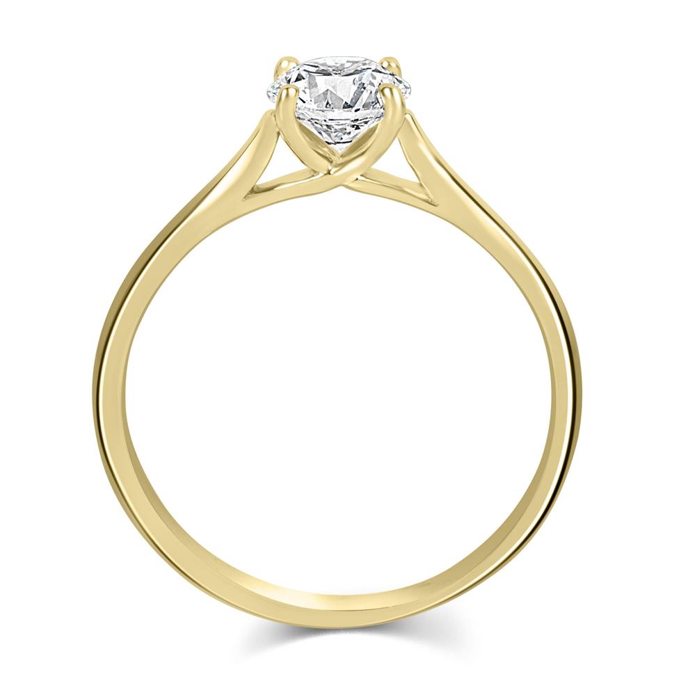 18ct Yellow Gold Diamond Solitaire Engagement Ring 0.70ct Thumbnail Image 2
