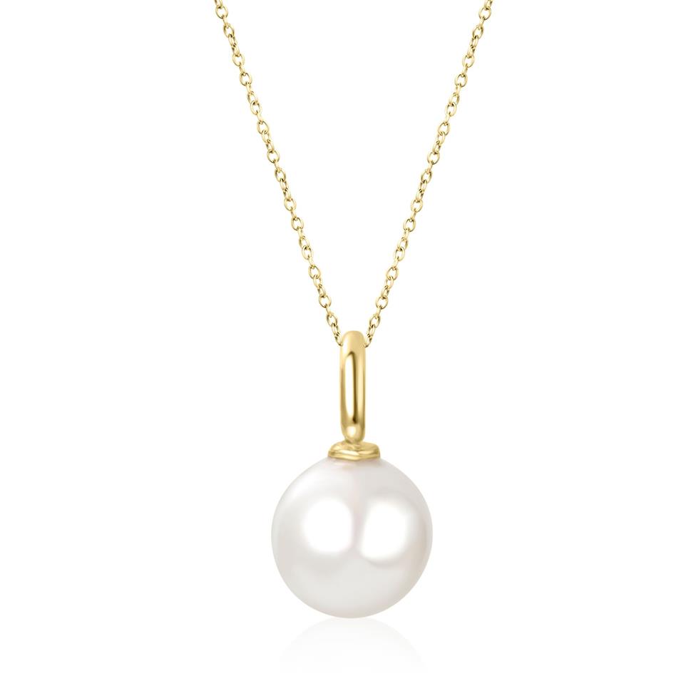 18ct Yellow Gold Freshwater Pearl Pendant Thumbnail Image 0
