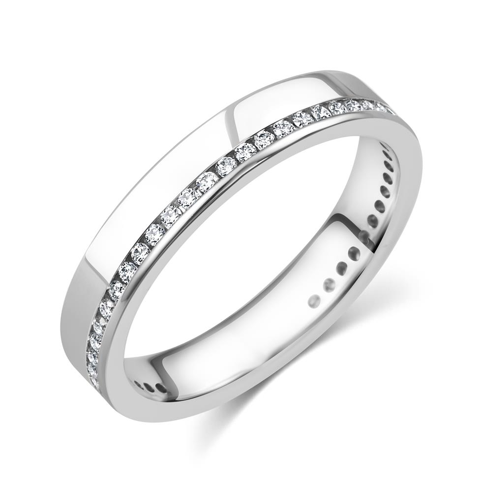 Platinum Diamond Set Wedding Ring 0.25ct Thumbnail Image 0