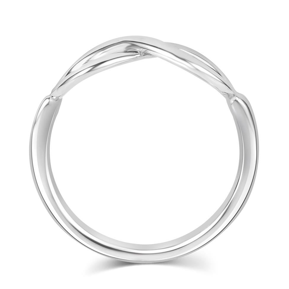 Infinity 18ct White Gold Dress Ring Thumbnail Image 2