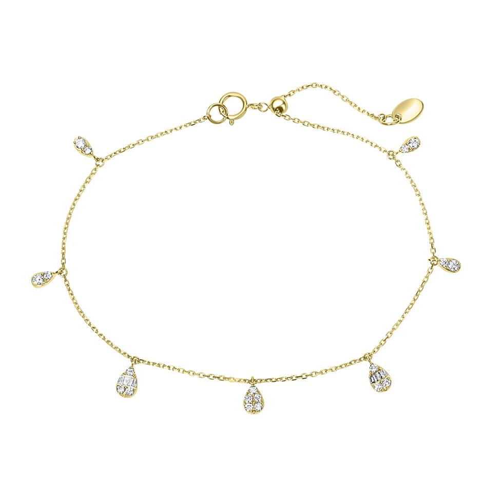 18ct Yellow Gold Diamond Station Bracelet 0.30ct Thumbnail Image 0