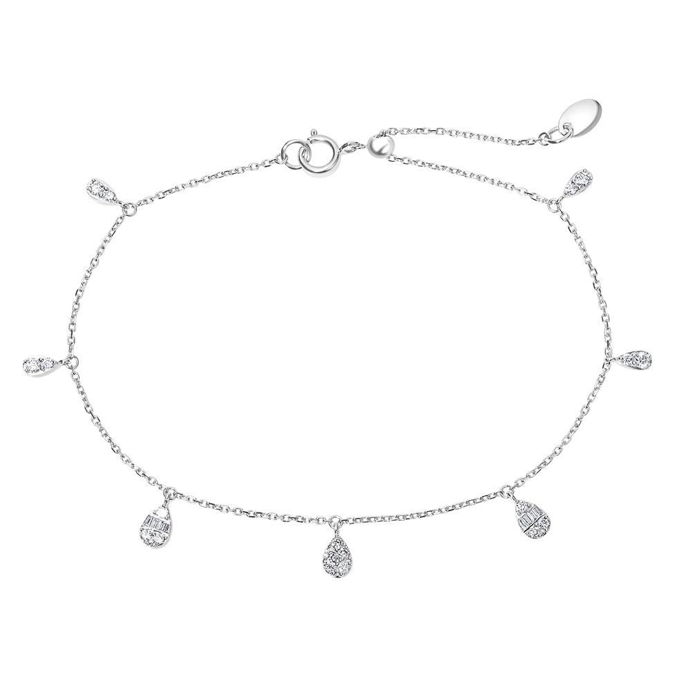18ct White Gold Diamond Station Bracelet 0.30ct Thumbnail Image 0