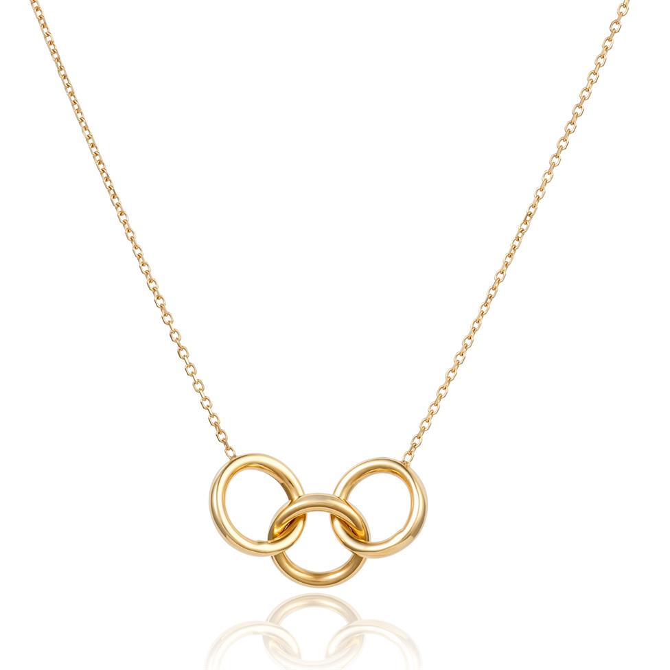 Union 18ct Yellow Gold Three Circles Necklace Thumbnail Image 0