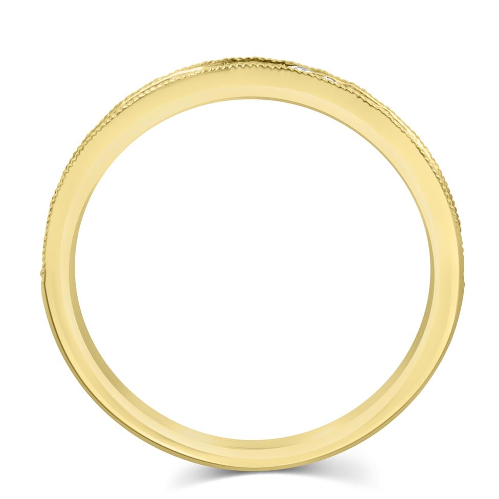 18ct Yellow Gold Alternating Baguette Cut Diamond Half Eternity Ring 0.37ct Thumbnail Image 2
