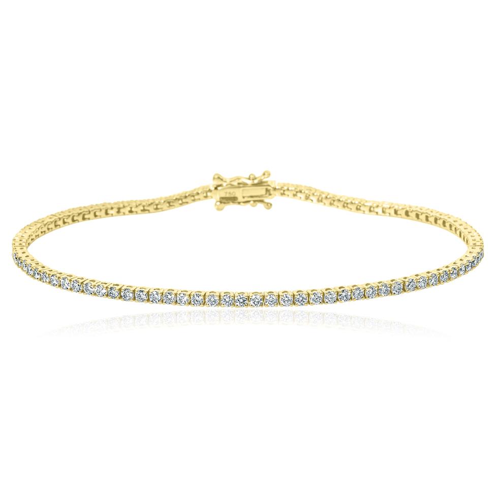18ct Yellow Gold Diamond Tennis Bracelet 2.00ct Thumbnail Image 0