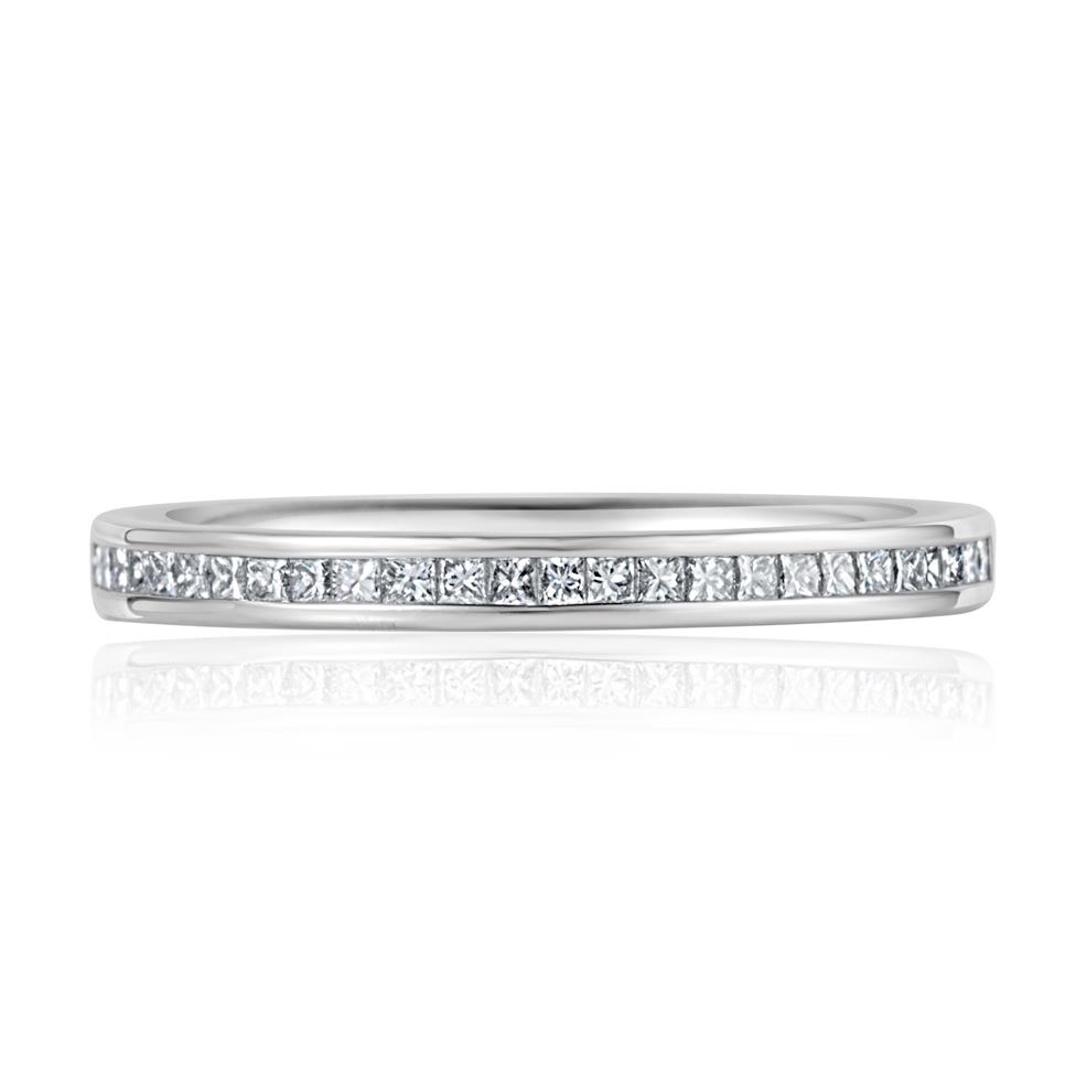 Platinum Princess Cut Diamond Channel Set Eternity Ring 0.25ct Thumbnail Image 1